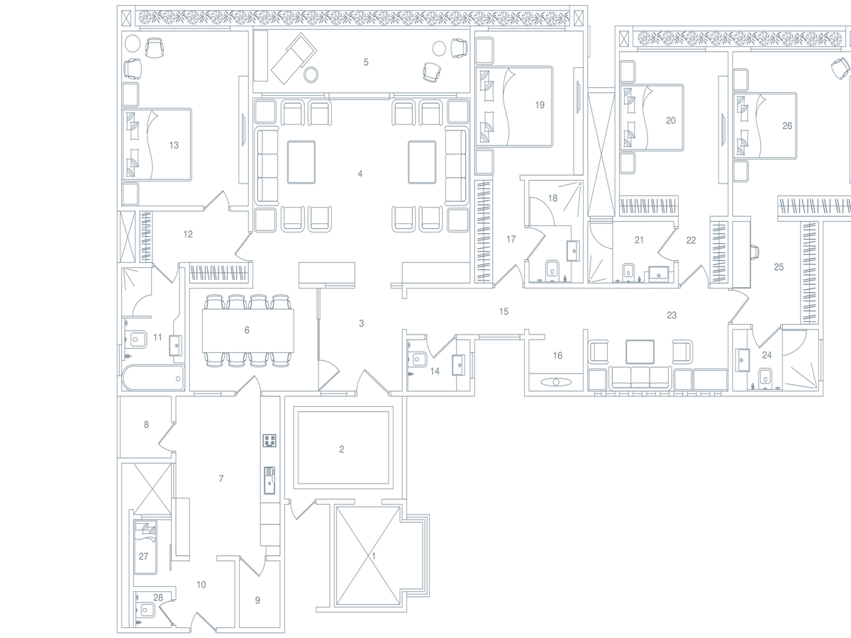 4 BHK Floor Plan